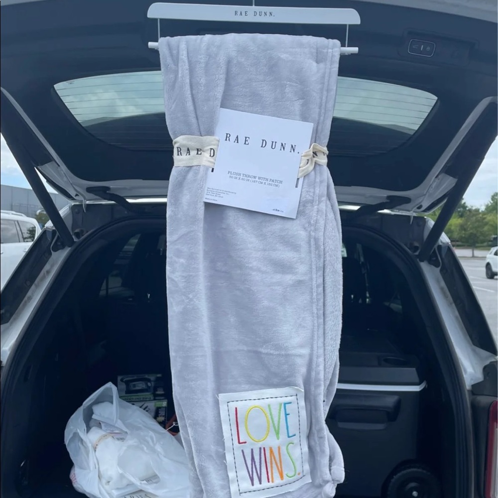 Rae Dunn Love Wins blanket